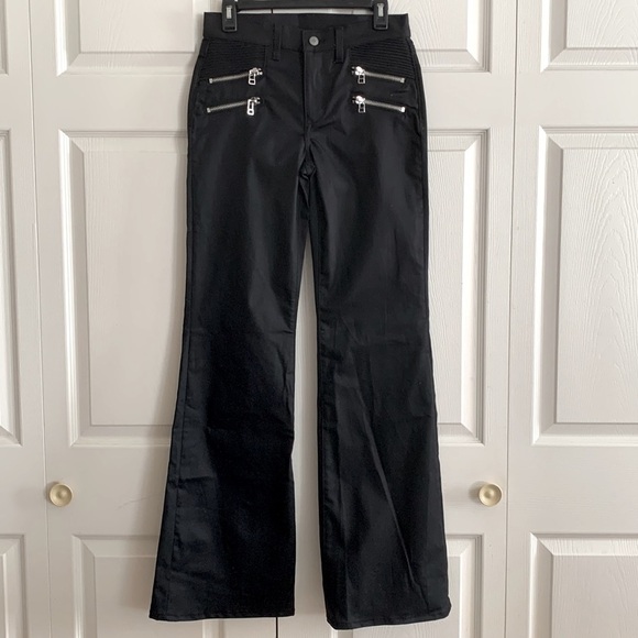 REVOLVE Lovers + Friends Bailey Flare Moto Jean in Black - Picture 8 of 8